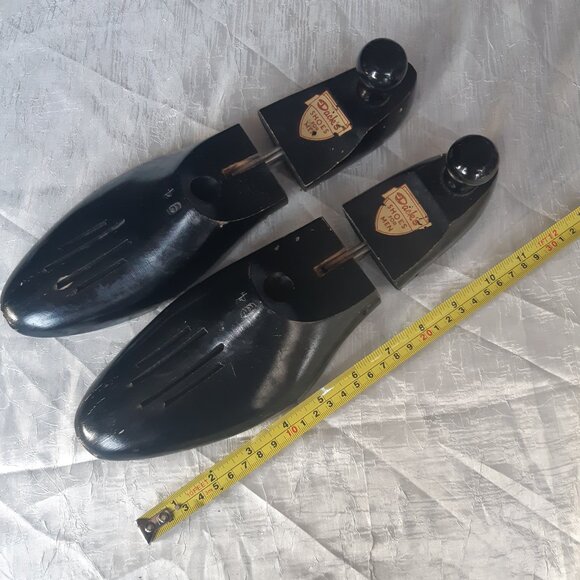 Vintage Dack's Men's Shoe Trees | 1950, 60s Black Painted Wood - Picture 3 of 8